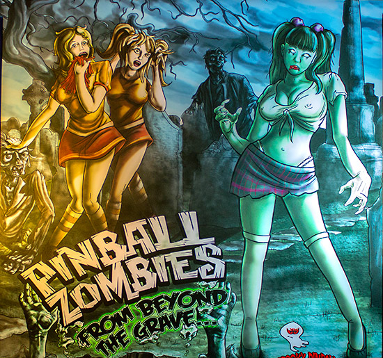 Pinball Zombies from Beyond the Grave's translite