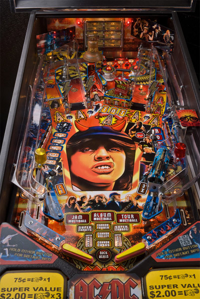 The playfield from the front