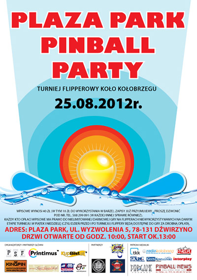 Plaza Park Pinball Party poster