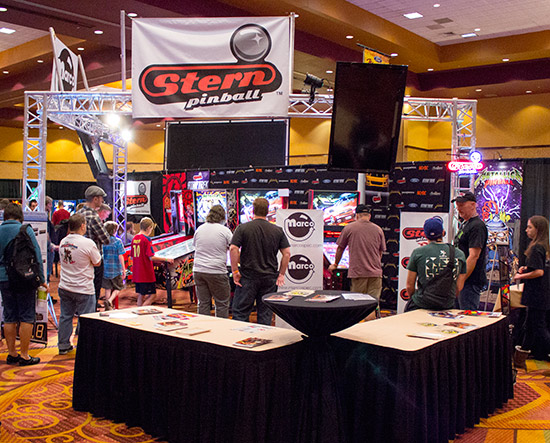 The Marco Specialties stand at the Texas Pinball Festival 2014