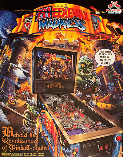 The flyer for the remake of Medieval Madness