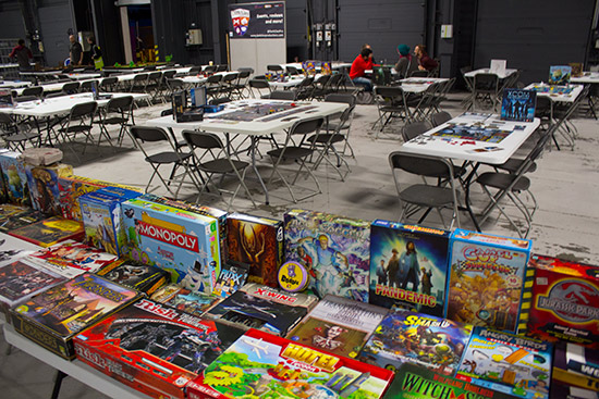 Board games - both tradition and modern - are included