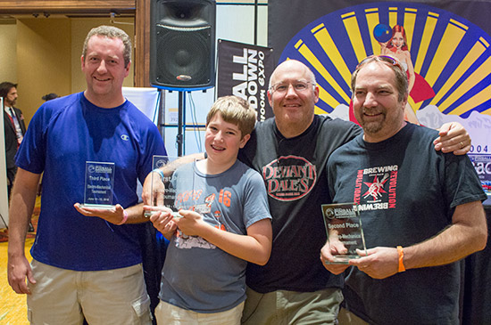 The top four in the Electromechanical Tournament (L-R):