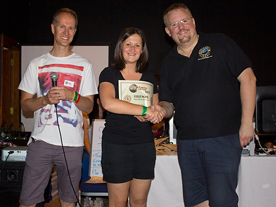 Winner of the Best Female Player in the UK Pinball League 2013, Kate Morris