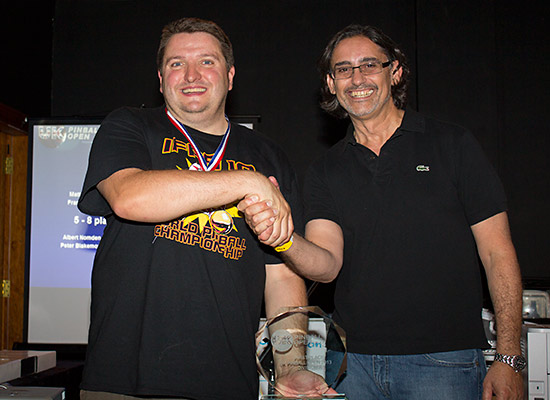 UK Pinball Open 2013 winner, Franck Bona