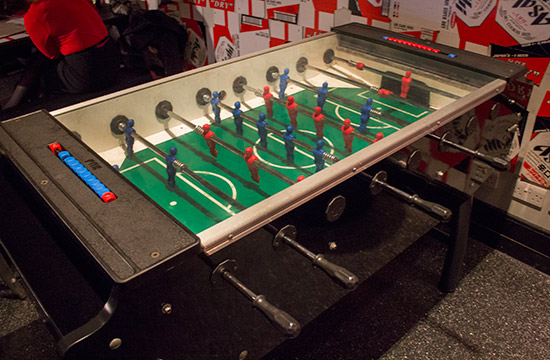 The table football machine