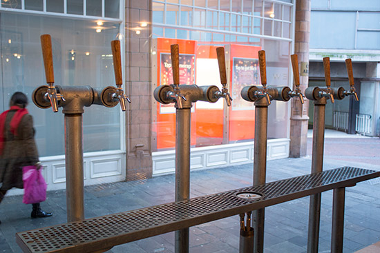 The eight beer taps