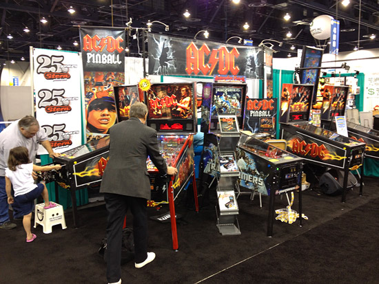 The Stern Pinball stand at Amusement Expo 2012