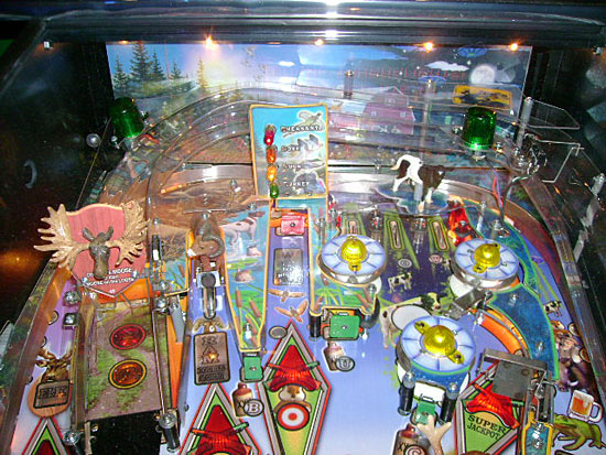 The top half of the playfield