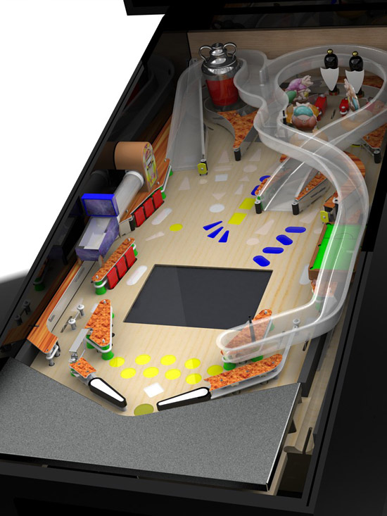 A computer rendering of the Circe's Animal House playfield