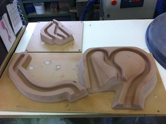 Moulds for the plastic ramps