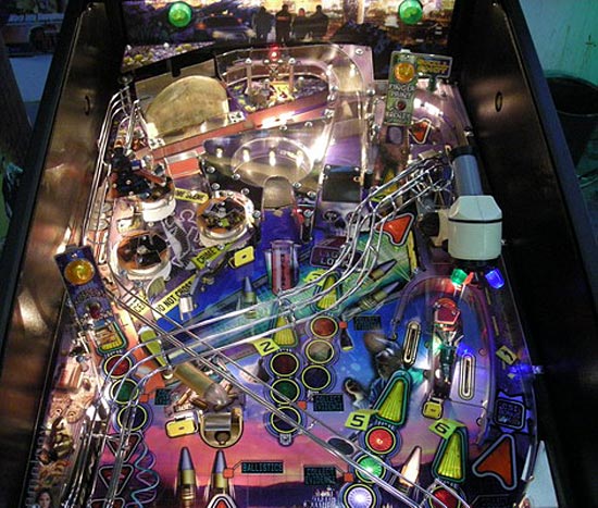 The top half of the playfield