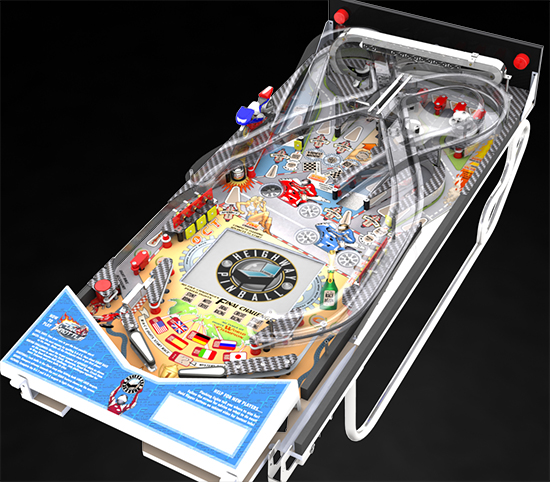 A rendered image of the whole playfield
