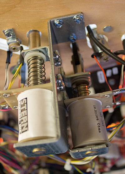 The lock post and sword solenoids
