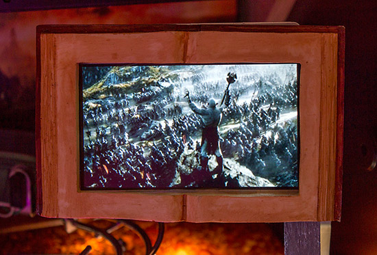 Movie clips on the book LCD monitor