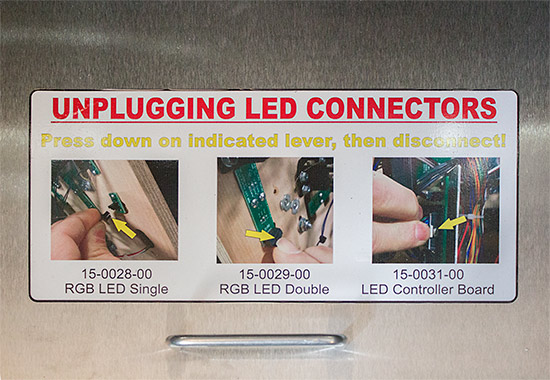 How to disconnect the LED boards