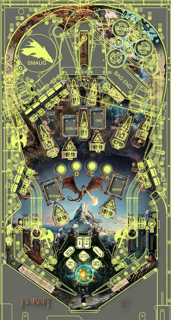 The playfield artwork and layout