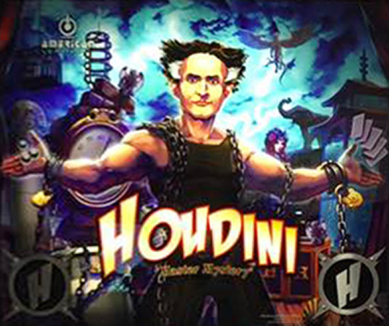 The Houdini: Master Mystery backglass