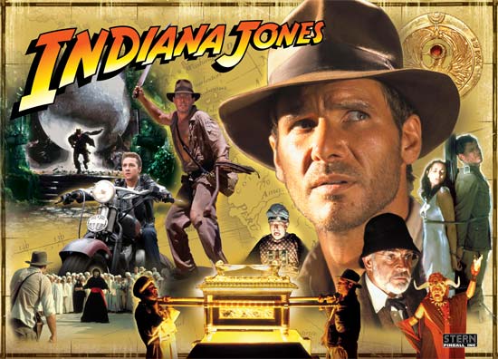 The Indiana Jones backglass
