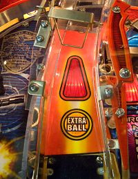 The extra ball and red arrow inserts