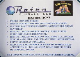The game's rules card