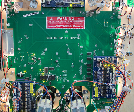 The main under-playfield PCB