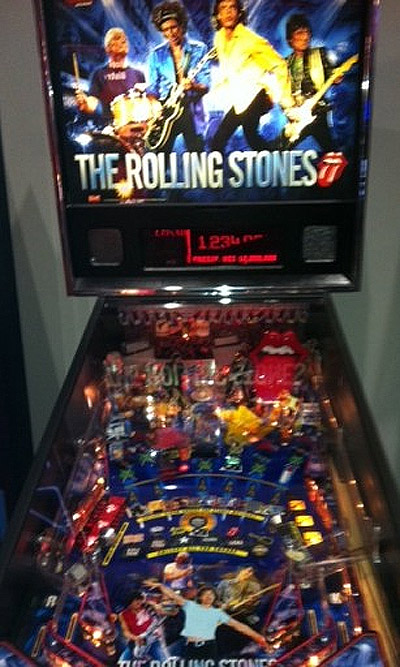 The Rolling Stones playfield and backglass