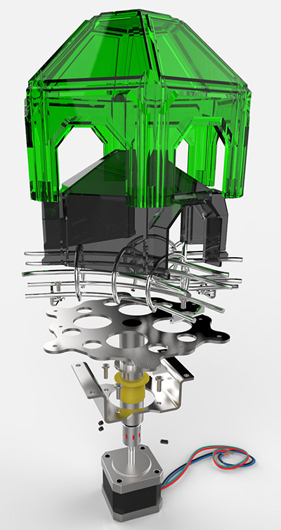 A render of the crystal mechanism
