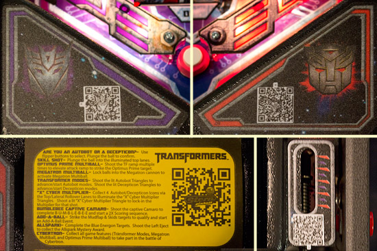 More QR codes on the game's decals and instruction card