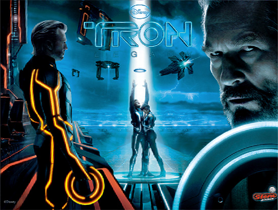 The Tron backglass image