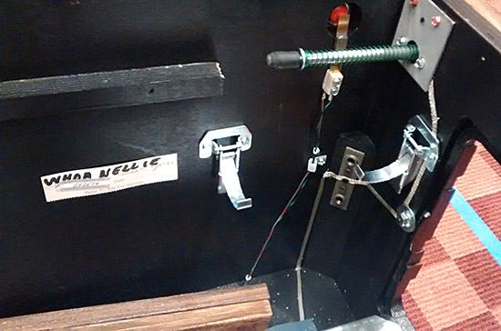 The right side playfield and lock bar latches