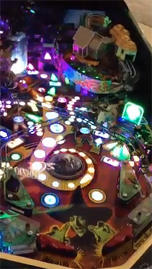 The playfield inserts and feature lighting