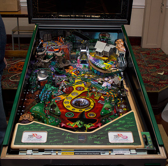 The playfield with the game depowered