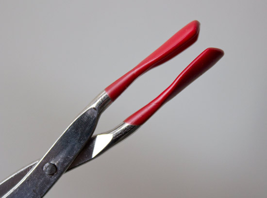 The tool's fingers when closed