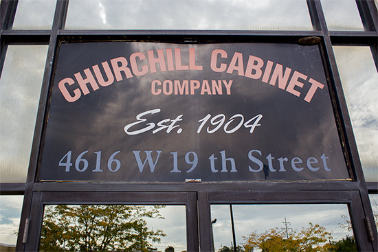 The Churchill Cabinet Company factory in Chicago