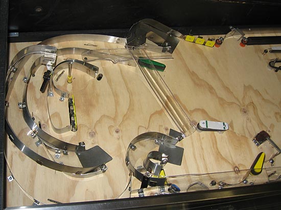 The upper part of the playfield
