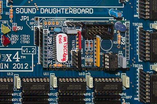 The new daughterboard installed