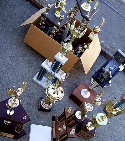 A sample of this wizard’s trophy collection; Neil has so many he put some in storage