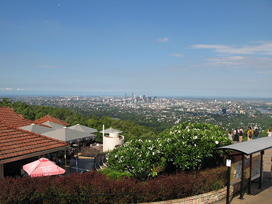 The view from Mount Coot-tha