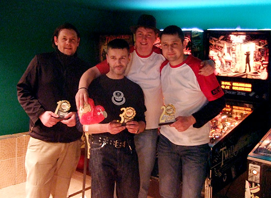 The top four in the first tournament of 2012 in Mariusz’s home, (L-R) Daniel Nowak, Łukasz Dziatkiewicz, Dominik Tkacz and Paweł Nowak