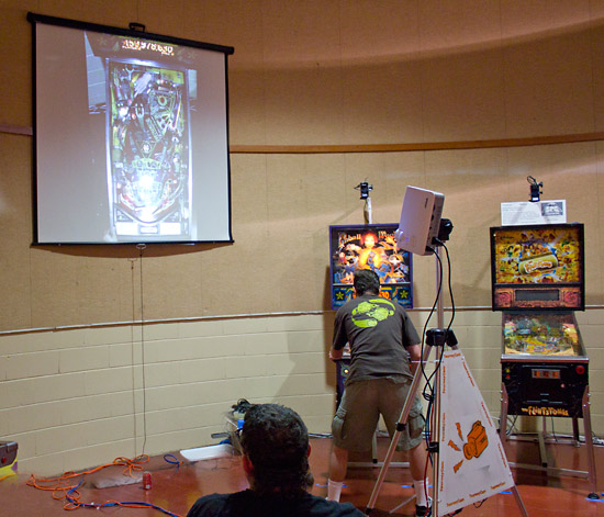 Randy's cameras in use at the Pacific Pinball Expo 2010