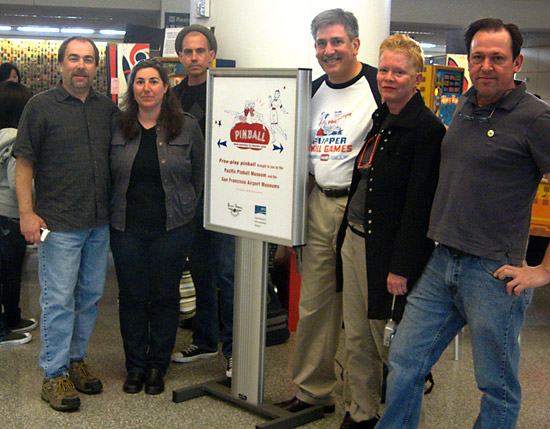 PPM Board members visit the pinball exhibit at the airport