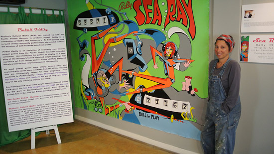d'Arci Bruno with her Sea Ray mural