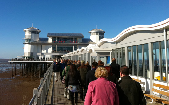 Visitors to the new Pier