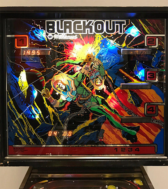 The backglass artwork used in the game