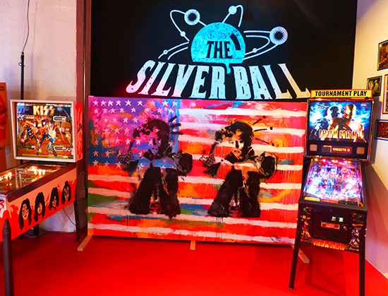 The finished painting in the Silver Ball Planet Pinball Arcade