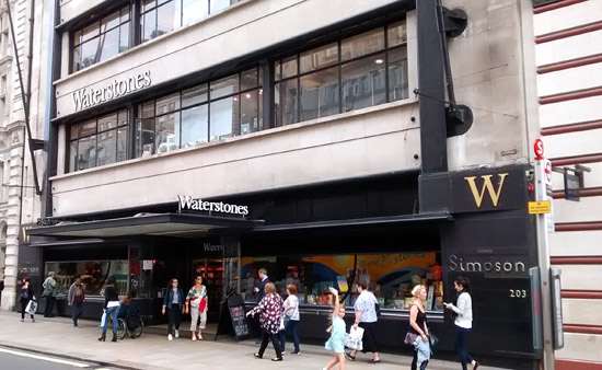 Waterstones in the old Simpsons of Piccadilly building
