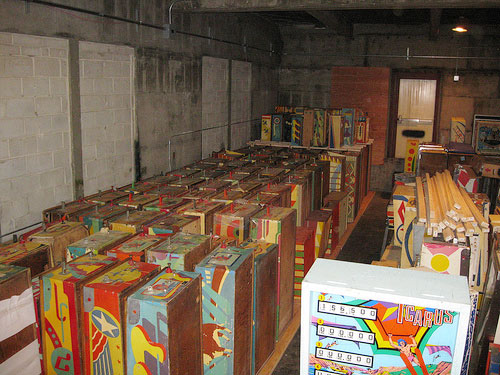 Inside one of the five storage units