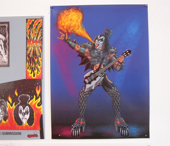 Lots of Kevin O’Connor’s Kiss artwork is on display
