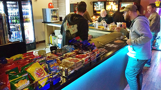 Hot and cold snacks and drinks are available at the cafe 